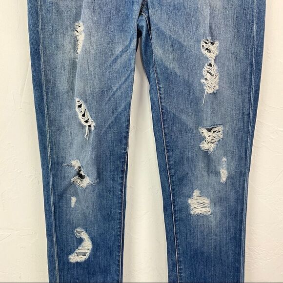 Paige Jimmy Jimmy Blue Distressed Ripped Skinny Denim Jeans 26 - Picture 3 of 5